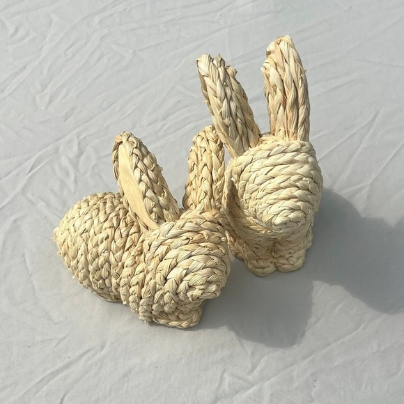 Threshold Other - Target Threshold Woven Rattan Easter Bunny Figurines - Set of 2 (2023 Spring)